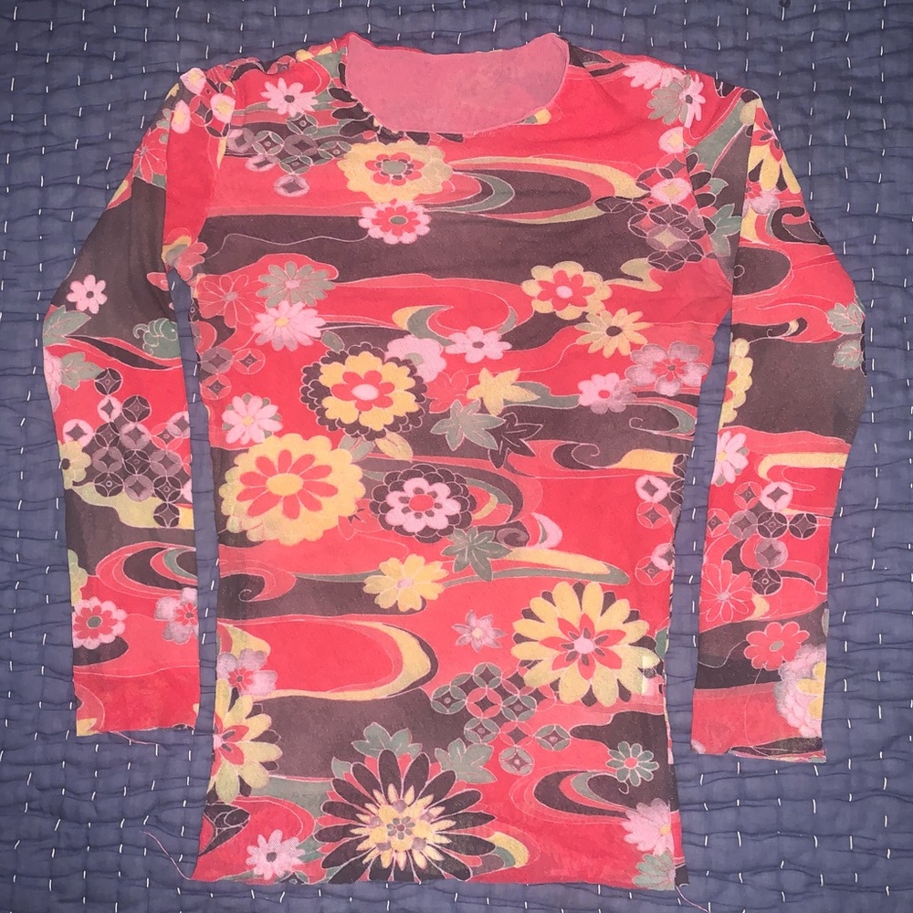 Vintage Only Hearts Mesh Shirt